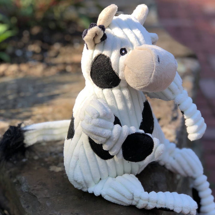 Huggle Hounds Dottie Cow Knottie Plush Large