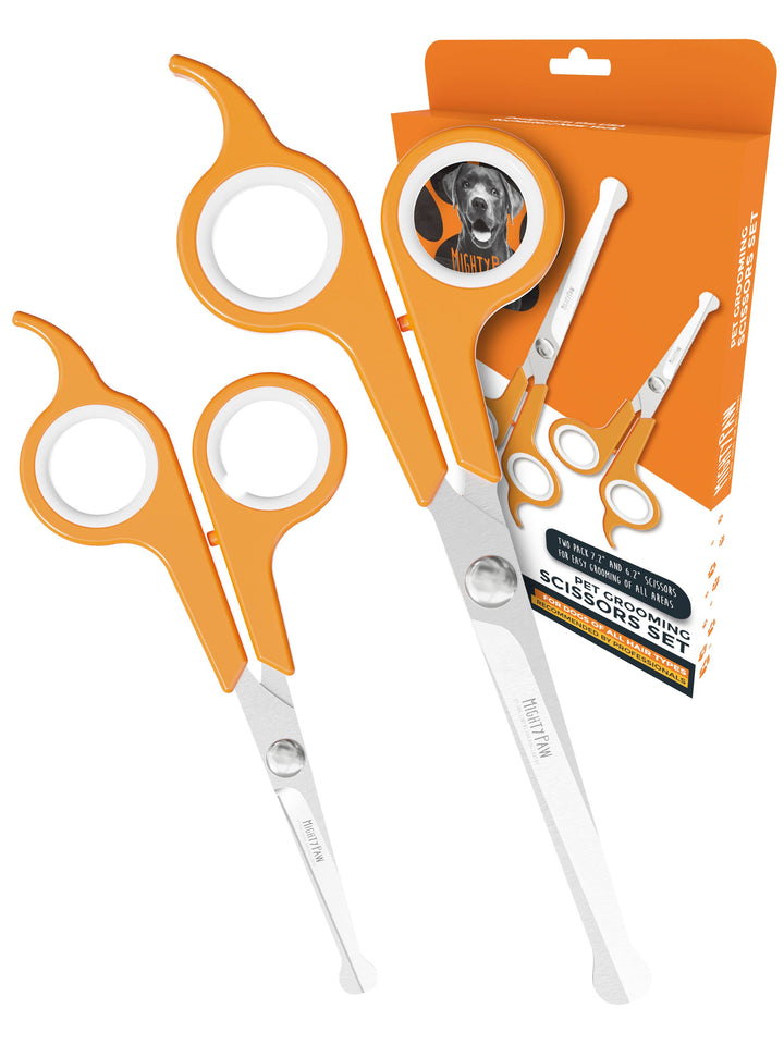 Dog Grooming Scissors (2 Pack): Orange